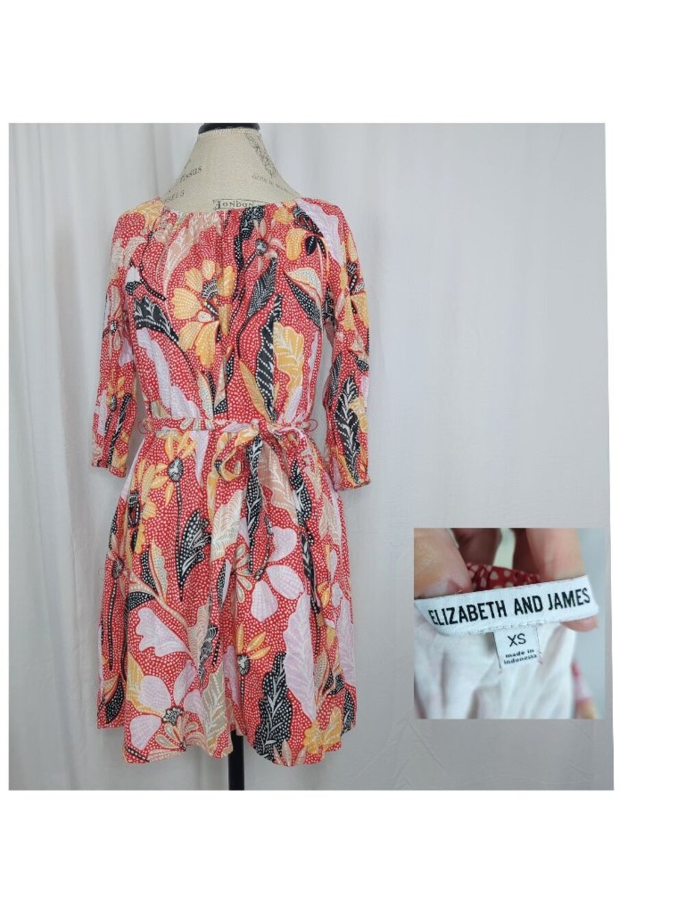 Elizabeth James Marika Dress X Small Knee Length Red